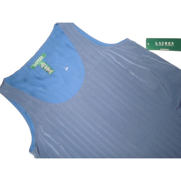 LAUREN Ralph Lauren Navy DRESS sleeveless ‎  size 6 - Picture 2 of 3